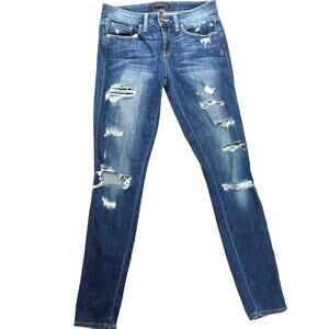 Genetic Denim Shya Skinny Jeans Destroyed Women's sz 26 Distressed Denim Pants